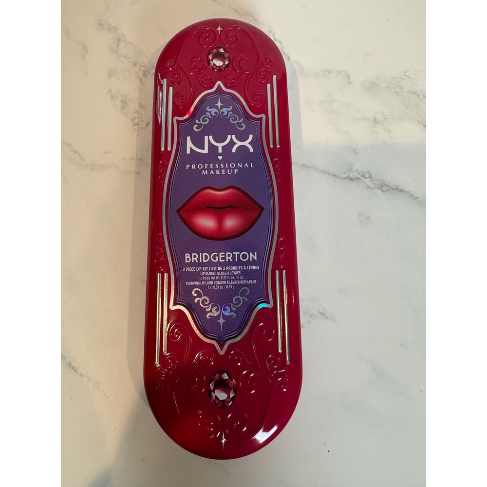 NYX Bridgerton 2 Piece Lip Kit Royal Butter Gloss & Plumping Lip Liner New Tin